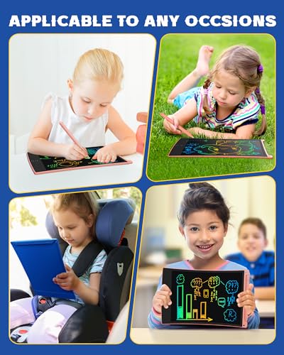 Image of bravokids Toys Gifts for 3-6 Years Old Girls Boys, 3 Pack LCD Writing Tablet with 6 Stylus, 8.5 inch Colorful Doodle Board Drawing Pad for Age 3 4 5 6 7 8 Years Old Kids