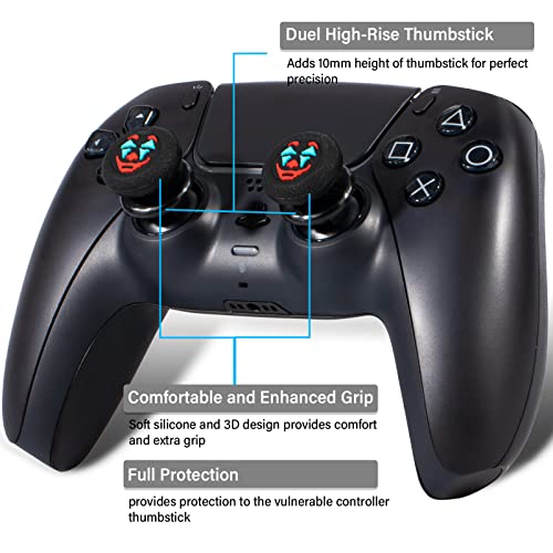 Grips para PS5 para jugar cómodamente desde el sofá con extensores Joker Negro 2