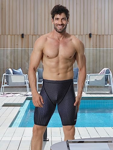 Image of Men's Square Leg Swimming Jammer Shorts UPF50+,Men Swimsuit Swim Jammers Fabric Shape Retention