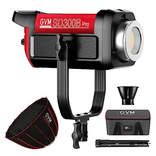Image of GVM Video Lighting 300W Bi-Color Studio Lights kit with Bowens Mount Softbox and Stand CCT 2700K~6800K CRI 97+ Continuous Lighting for Photography