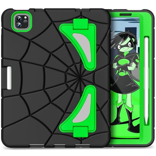 Coque iPad Pro 11 2022 2021 coque iPad Air 11 antichoc WESZZ noire verte robuste