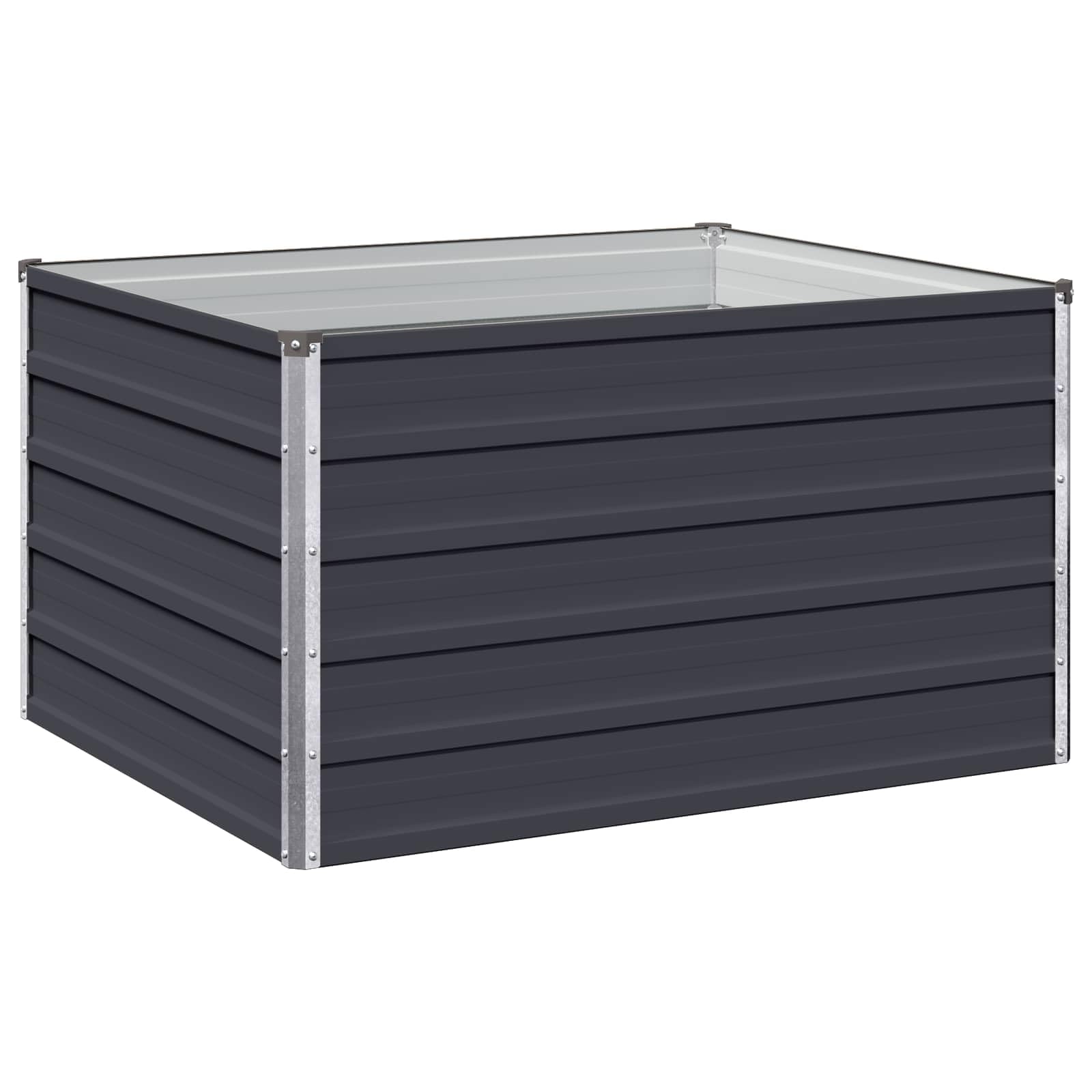 Generico Letto rialzato da Giardino Antracite 100 x 80 x 55 cm,8006389