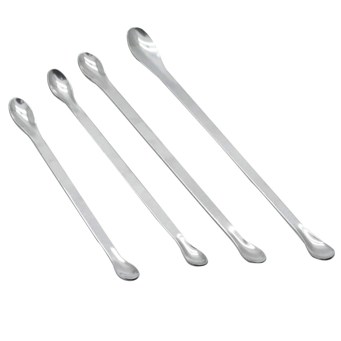 SsconStainless Steel Spatula Micro Scoop with Double Spoon Head (16cm,18cm,20cm,22cm) -4 Pieces