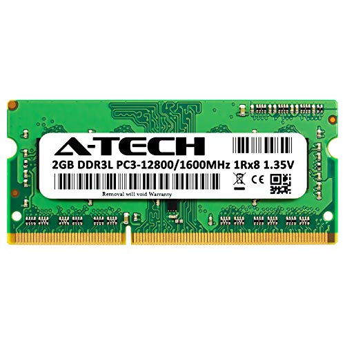 Image of A-Tech 2GB RAM Replacement for Synology RAM1600DDR3L-2G | DDR3 /DDR3L 1600 MHz PC3L-12800 SODIMM Non-ECC Unbuffered Memory Compatible for RS1219+, RS818RP+, RS818+, DS1817+, DS1517+