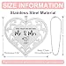 FTONENI The Year We Became Mr. & Mrs. Ornament 2026 - Stainless Steel Heart Keepsake with Bead Chain, Engraved Wedding Décor, Newlywed Christmas Ornament & Anniversary Valentine's Day Gift - FGC459