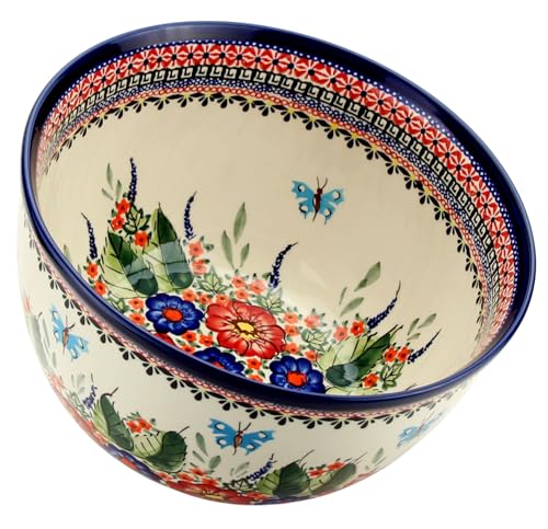 Tazón Mezclador 5 Cuartos Polish Pottery Artesanal miniatura 2