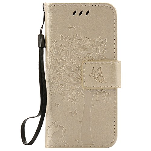 Preisvergleich Produktbild Nancen Compatible with Handyhülle iPod Touch 5 / 6 Flip Schutzhülle Zubehör Lederhülle mit Silikon Back Cover PU Leder Handytasche