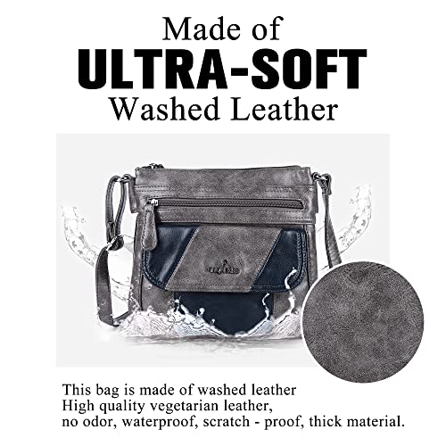 Image of Angelkiss Small Womens Crossbody Bag Leather Shoulder Purse for Women Hobo Bag with Adjustable Shoulder Strap