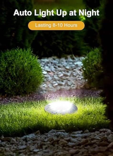 Brightown Solar Lights LED In-Ground Lights White