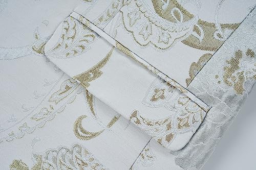 UNINUKOO Mens Floral Blazer Jacket Slim Fit Luxury Party Dinner Tuxedo Suit Jacket for Men US Size 38 White4