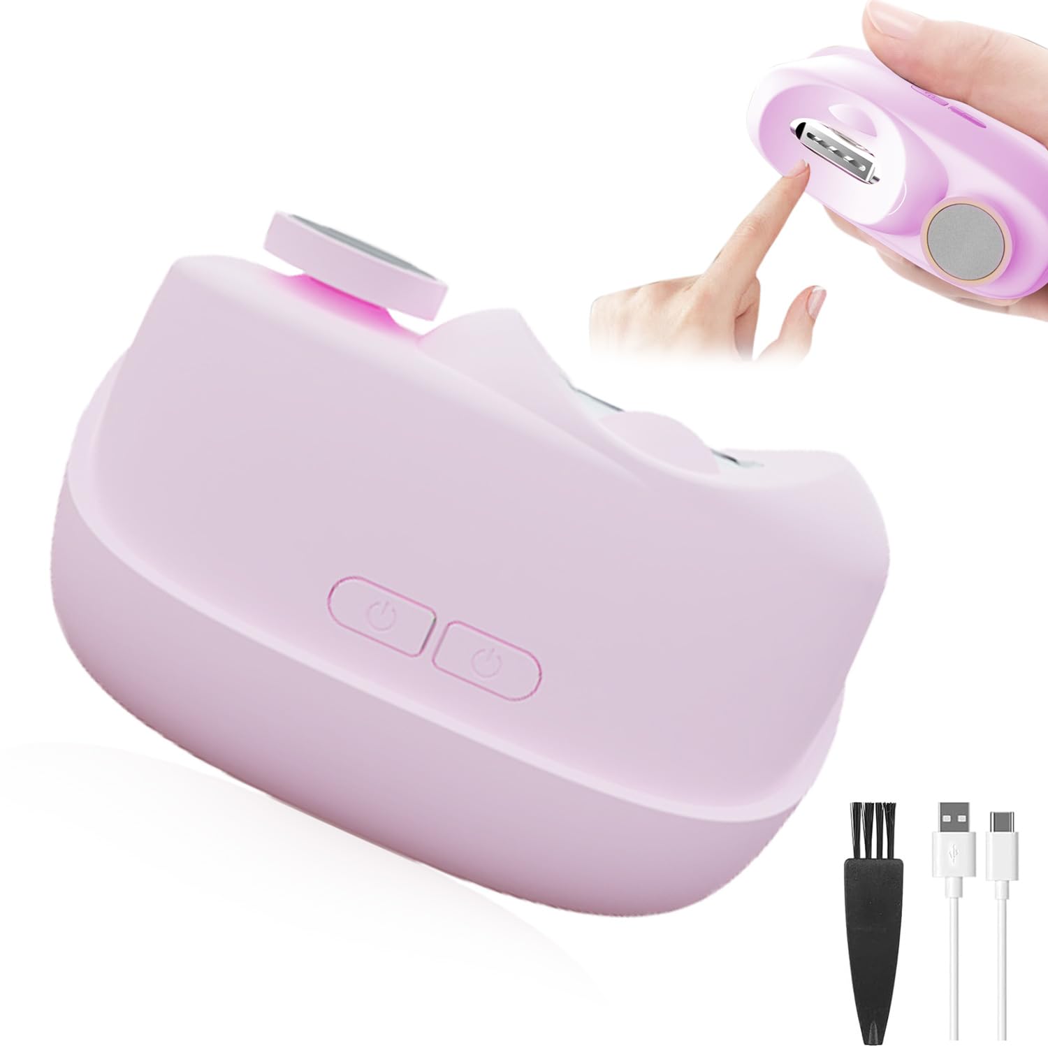 Electric Nail Clippers for Seniors Smart Nail Clippers 2025 New 3 in 1 Electric Toenail Clipper with Polishing