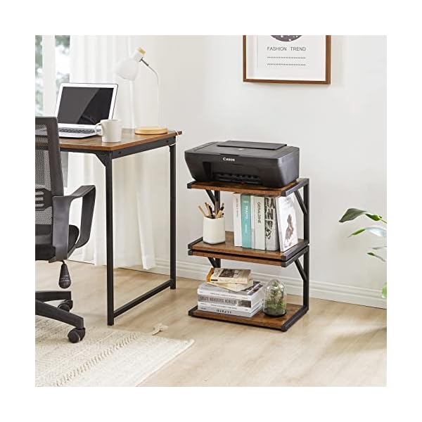 IBUYKE 2-stöckiger Desktop-Druckerständer, Mehrzweck-Schreibtisch-Organizer, Aufbewahrungsregal, Bücherregal, Druckerregal für Faxgerät, Scanner, Akten, Bücher – Bild 3