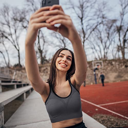 Woyyho 3-Pack Strappy Sports Bras For Women Wire-Free Seamless Running Bra #TOP4