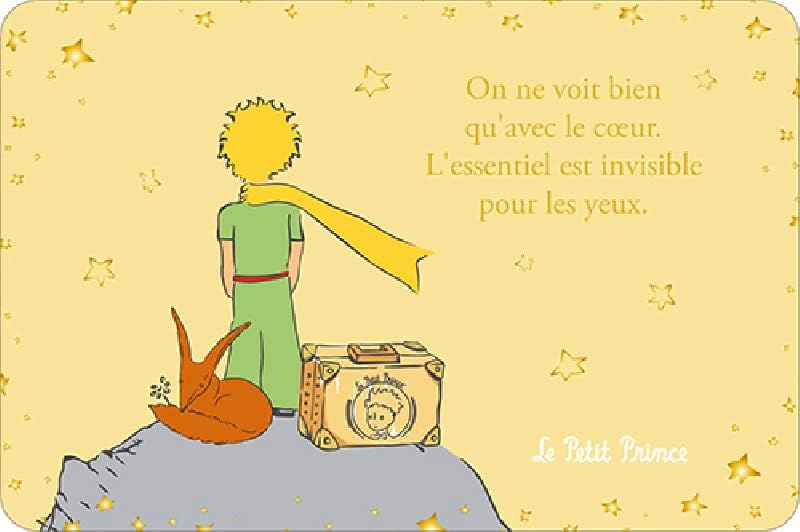 Kiub Postal Principito y el Zorro con su Maleta (15x10cm)