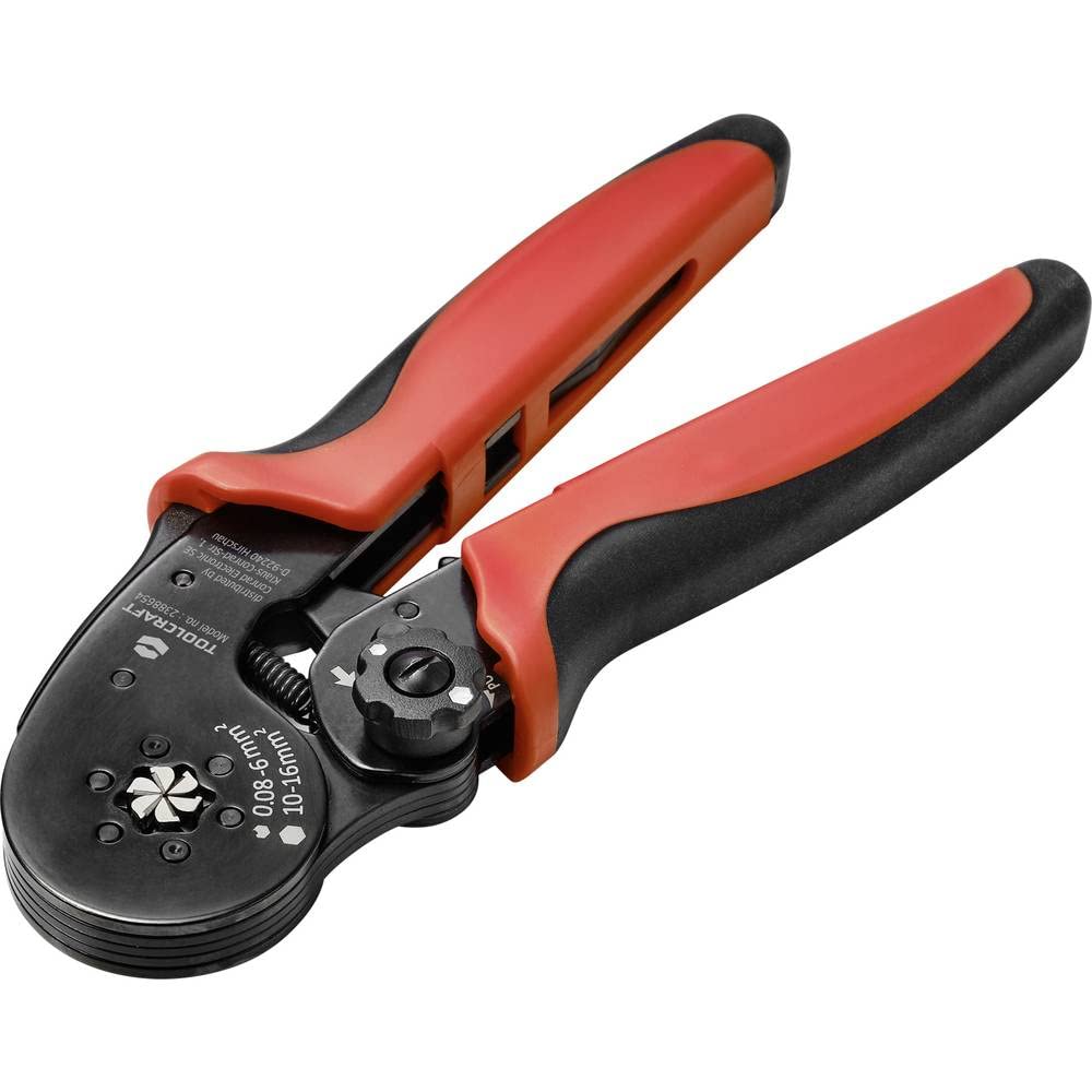 TOOLCRAFT TO-7165962 szczypce zaciskowe tulejki kablowe 0,08 do 16,0 mm² z szybką regulacją
