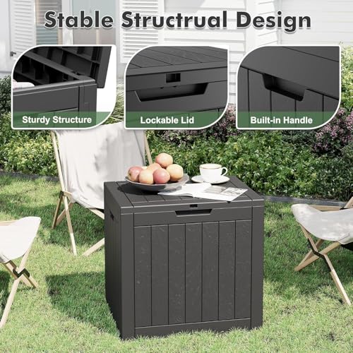 Image of Outdoor Storage Box Waterproof, 32 Gallon Deck Box for Patio-2 Boxes