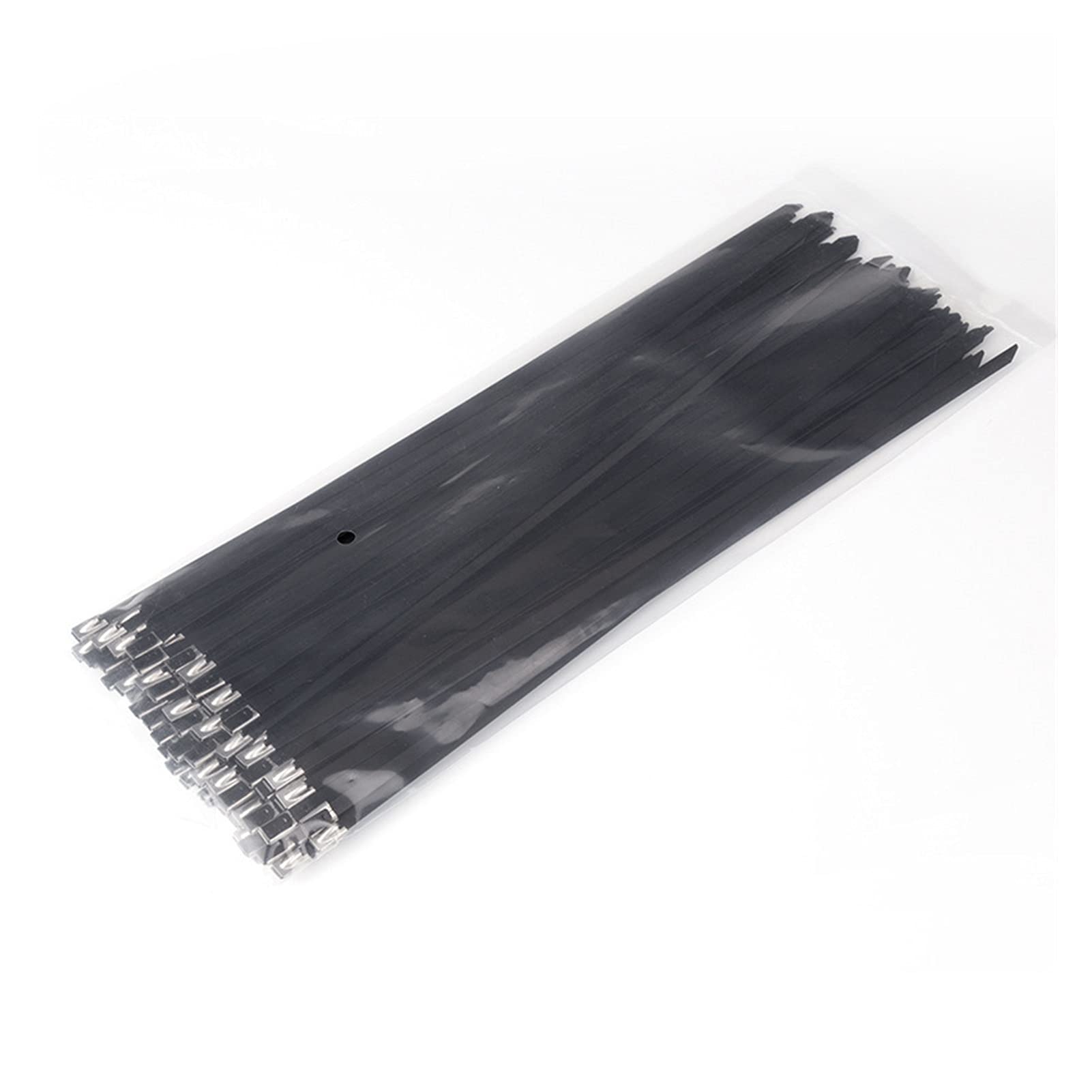 Attaches de câble en acier inoxydable autobloquantes pulvérisées en plastique 7,9 * 200 mm Attaches de câble en métal noir Attaches de câble pulvérisées en plastique Les attaches de câble permettent
