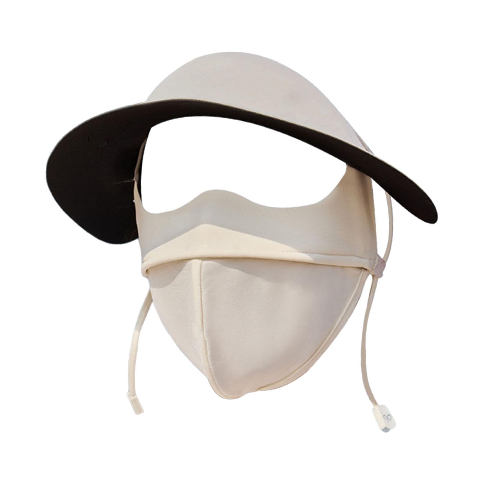 Face Mask with Brim Reusable Portable Face Covering for Beach Travel Outdoor White | Clothing, Shoes & Accessories | Costumes, Reenactment, Theater | Accessories | Masks & Eye Masks-image-25