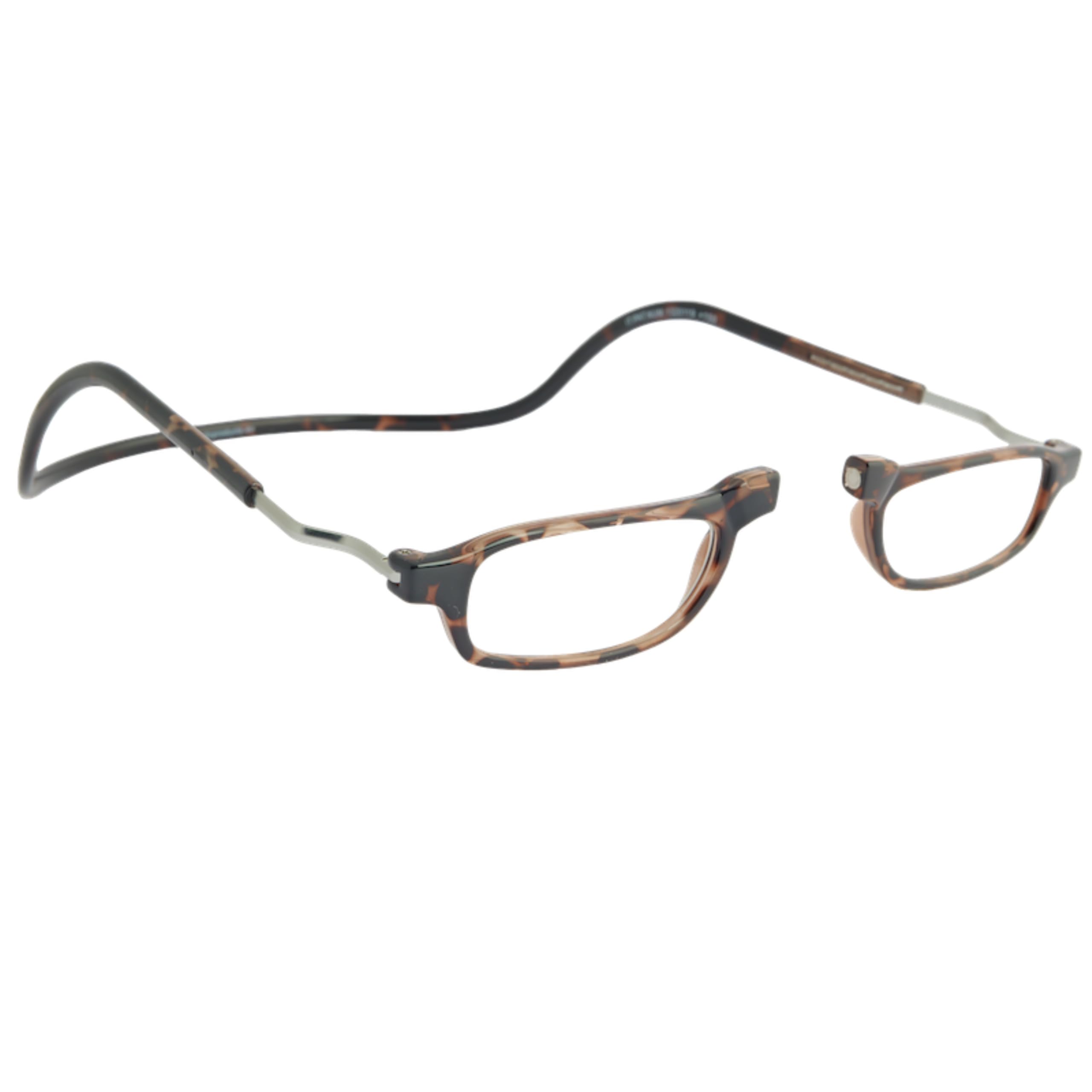 CliC Eyewear Base - Farbe: Tortoise - - Stärke: +2.0 - Klassische Lesebrille - Rechteckige Form - Lesebrille für Herren/Damen - Made in Italy