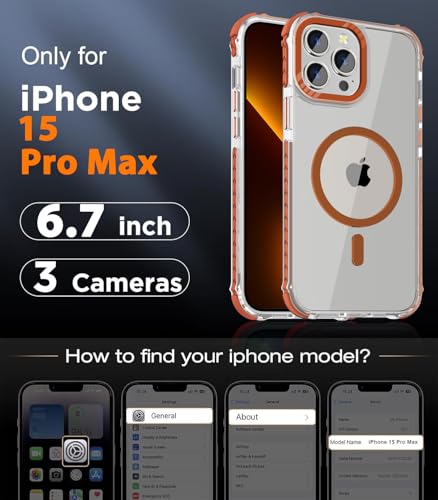 Coque transparente iPhone 15 Pro Max compatible MagSafe fine DEERLAMN - 2