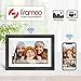 Frameo 10.1 inch Digital Picture Frame WiFi Smart Digital Photo Frame Wood IPS HD 1280 * 800 1080P Touch Screen Auto-Rotate Easy Setup to use Free Share Photos and Videos Gift for mon Father Women