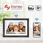 Frameo 10.1 inch Digital Picture Frame WiFi Smart Digital Photo Frame Wood IPS HD 1280 * 800 1080P Touch Screen Auto-Rotate Easy Setup to use Free Share Photos and Videos Gift for mon Father Women - Image 2