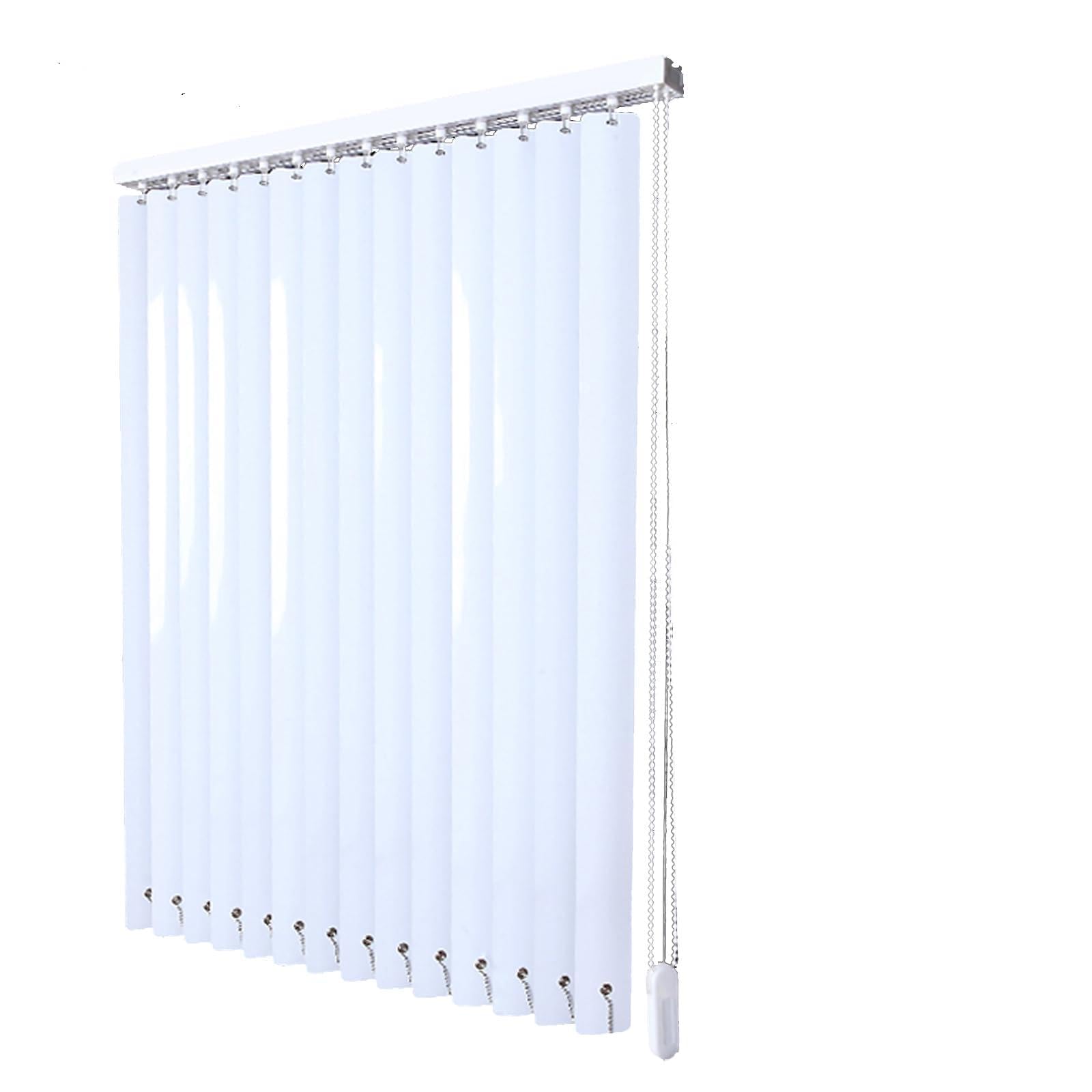 Lamellenvorhang Komplettset Schiebevorhang Nach Maß viele Größen & Farben Blickdicht lichtdurchlässig Fenster Vorhang Aluminium Vertikaljalousie Verdunkelungsgardine (55cm x 230cm)