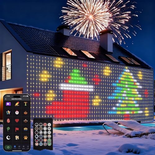 echosari Smart Curtain Lights Plug in, 400 LED Curtain Lights