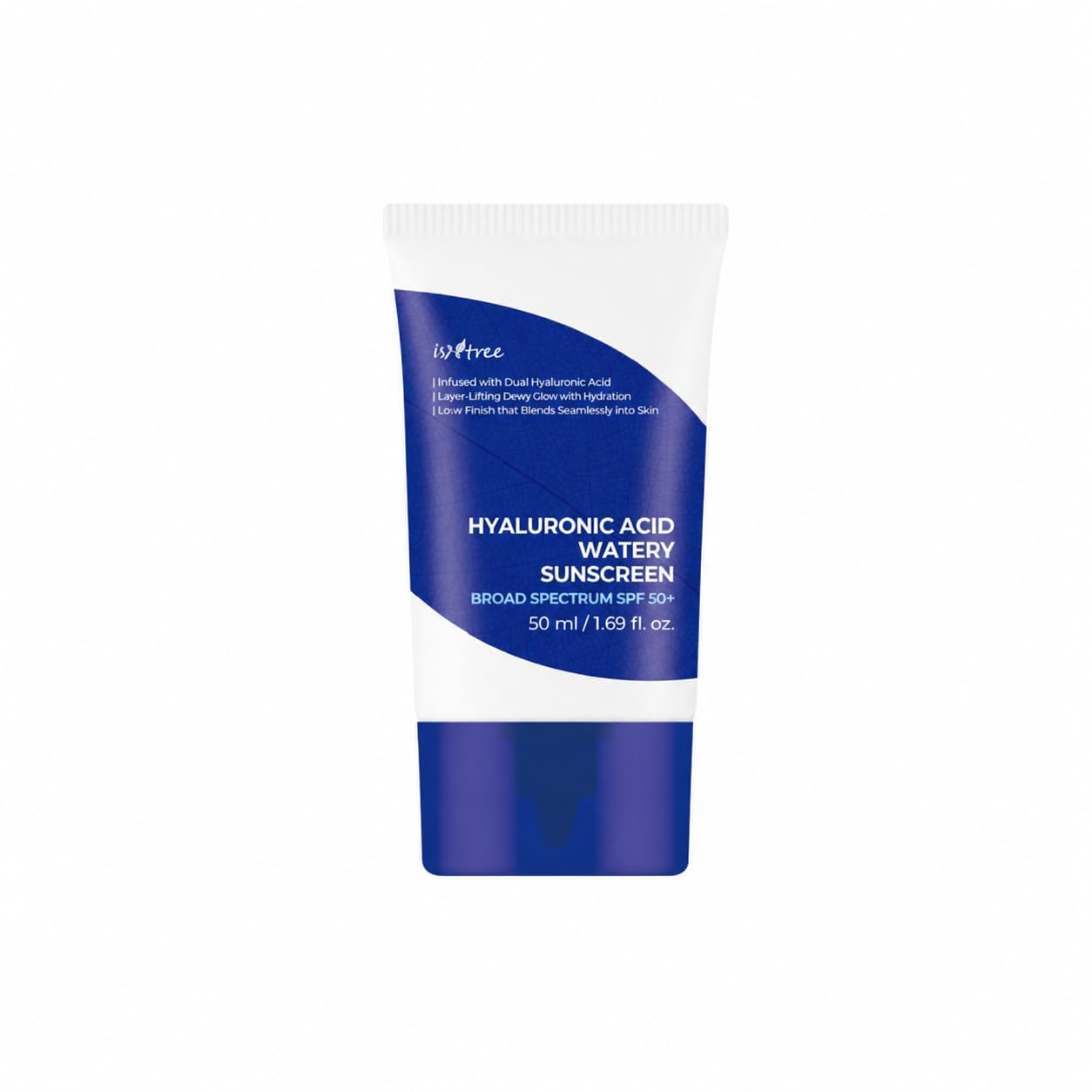 ISNTREE Hyaluronic Acid Watery Sunscreen Broad Spectrum SPF 50+ | Korean Face Sunscreen with Hyaluronic Acid | Lightweight, Hydrating Sunscreen, No White Cast, 1.69 fl o