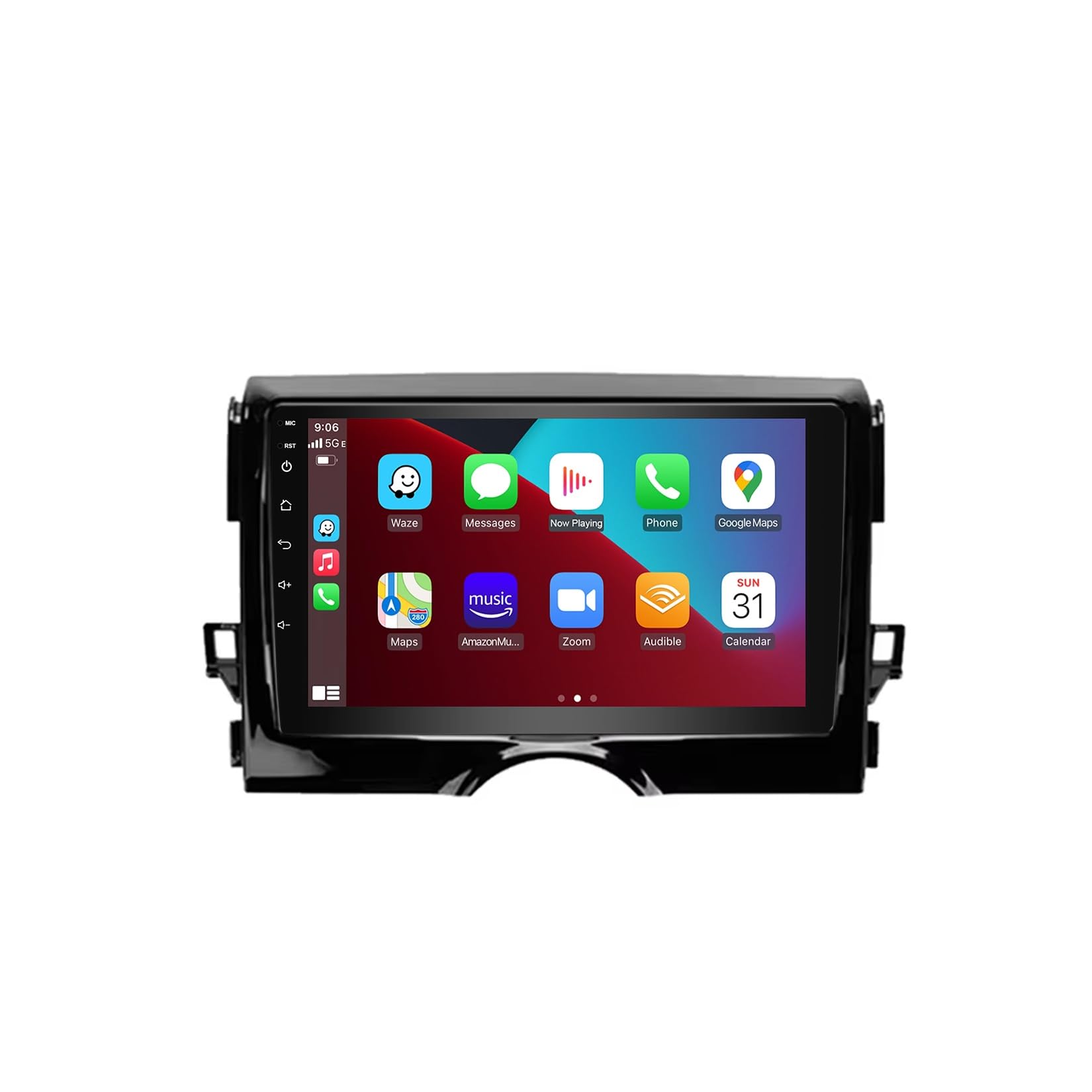 Radio samochodowe z Androidem 15, ekranem dotykowym, 9 cali, 2 DIN, do Toyoty Mark X X130 2 II 2009-2019, z funkcją CarPlay BT FM RDS, USB WIFI SWC, tylną kamerą i odtwarzaczem multimedialny
