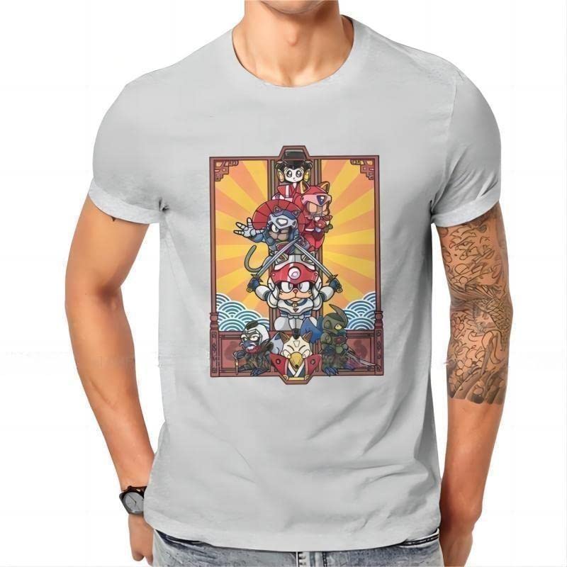ZeinSamurai Pizza Cats 30s Anime Enter The Cats Tshirt Harajuku Gothic Men's Clothes Tops Big Size Cotton Crewneck