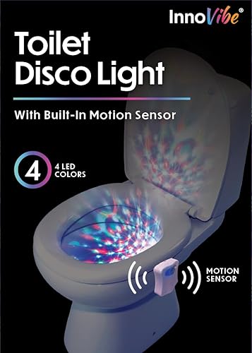Miniatura 7 de Luz de discoteca para inodoro, luz de baño con sensor de movimiento, luces LED de baño, accesorios de baño divertidos, luces de inodoro dentro del