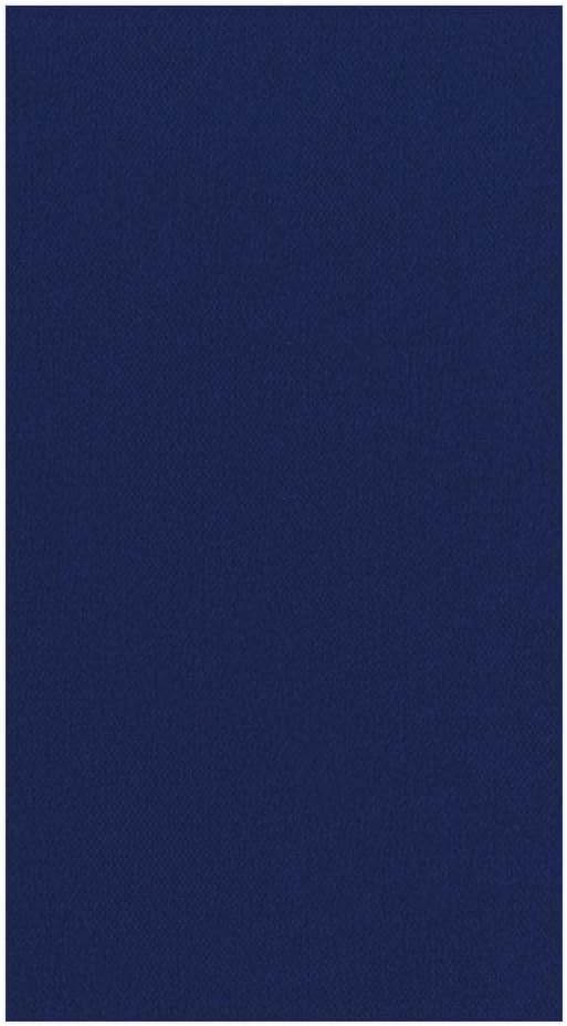 Caspari Paper Linen Solid Guest Towel Napkins in Navy Blue - Four Packs of 12