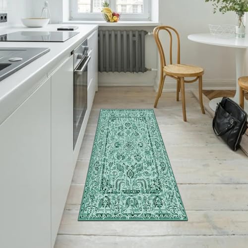Alfombra de pasillo larga de 50x250 cm lavable y estilo bohemio 5