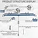 Power Mixer Pneumatic Agitator Clamp-On Drum Agitator Industrial-Grade Pneumatic Shaker Paint Stirring Tool，Pneumatic Paint Mixer, 1HP Air Agitator for 1000L Tank, Folding Propeller, 0–1300R