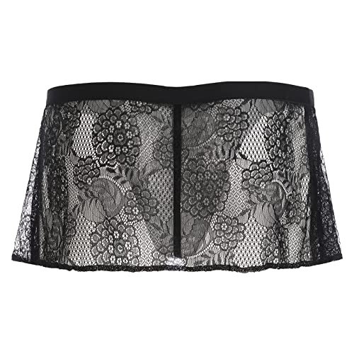 ABAFIP Men's Sissy Skirt Floral Skirted Sissy Panties Crossdress Underpants Low Waist Bikini Briefs Underwear3