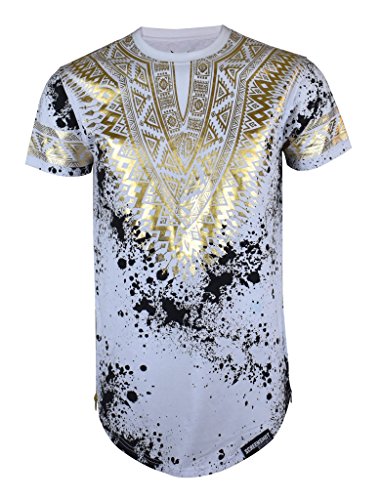 SCREENSHOTBRAND-730 Mens Hipster Hip-Hop Premium Tees - Stylish Longline Side Zipper Fashion T-Shirt2