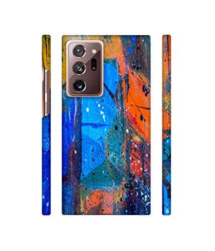 Image of Amazon Brand - Solimo Designer Blue and Orange Brush 3D Printed Hard Back Case Mobile Cover for Samsung Galaxy Note 20 Ultra