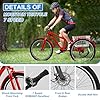 DoCred Adult Mountain Tricycle, 7 Speed Three Wheel Bikes, 24/26 Inch Adults Trikes for Women Men with Shopping Basket, Multi-Colors #2