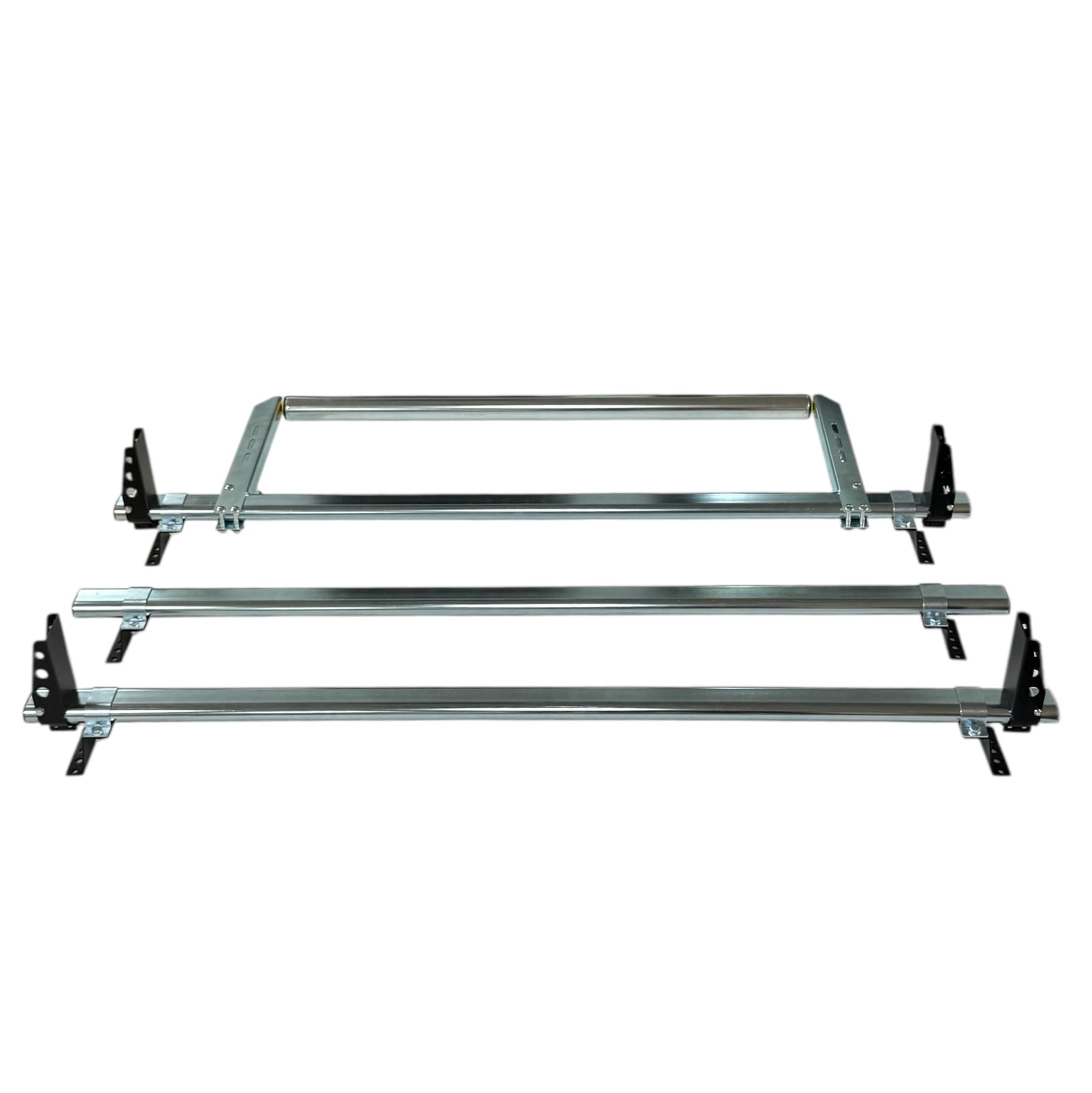 Shield Autocare Roof Bars Compatible with Ford Transit Custom (2013-2023) Steel Roof Rack & Tie Hole Loadstops for L1 (SWB) & L2 (LWB) with Low Rooftop (3 Bars & Roller) - 3