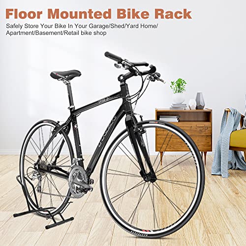 Shiao Bike Stand Floor Bike Rack Garage Bicycle Stand Bike Parking Rack Stand Bike Storage Stand Perfect For 16"-29" Front And Rear Wheel Parking Rack Stand #TOP2