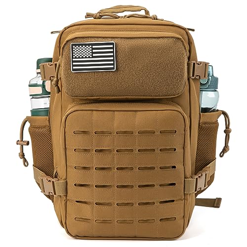 Image of QT&QY 25L /45L Military Tactical Backpack For Men Molle Daypack 3 Day Bug Out Bag Hiking Rucksack With Bottle Holder