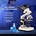 Compound trinocular Microscope, 40X-5000X Magnification, Digital Laboratory trinocular Compound LED Microscope with USB Camera and Mechanical Stage, WF10x and WF20x eyepieces, Abbe Condenser…