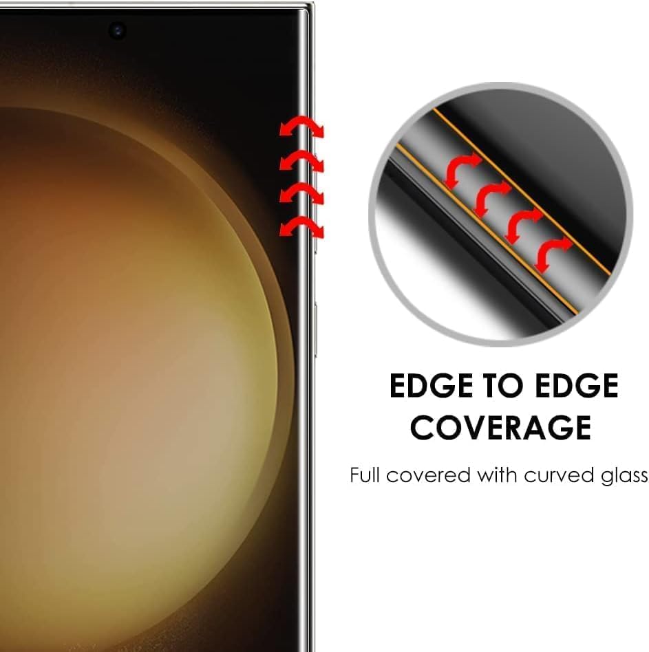 Image of SHILD Privacy Tempered Glass Screen Protector Compatible with ---- (6.82 Inch) | Curved UV Anti-Spy Screen Guard | 9H Hardness | HD Clear | Fingerprint Sensor Support | Full Coverage | Easy Installation | Pack of 1 (Samsung Galaxy S23 Ultra)