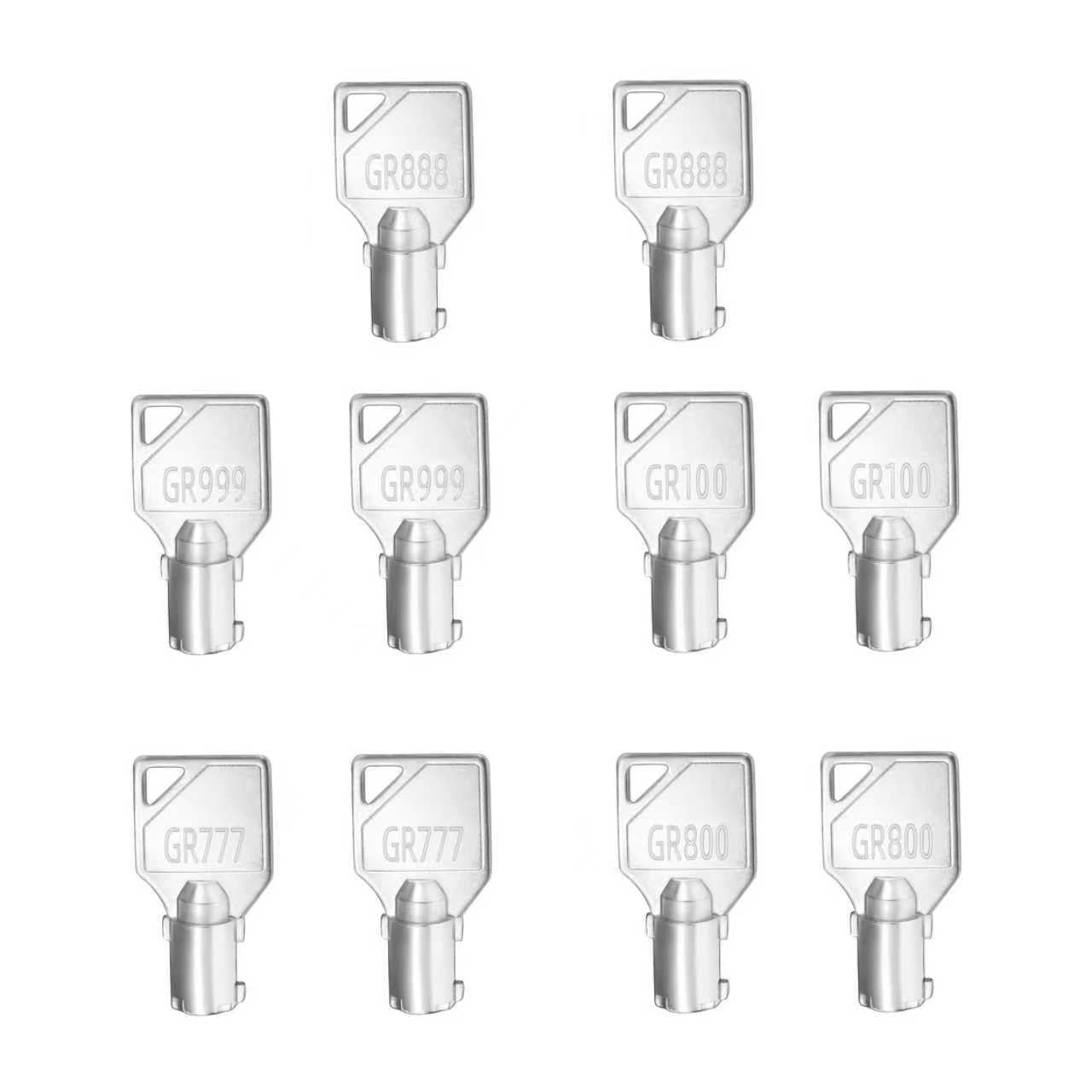 GR777 &amp; GR800 &amp; GR888 &amp; GR100 &amp; GR999 Washer Dryer Machine Key, of 10
