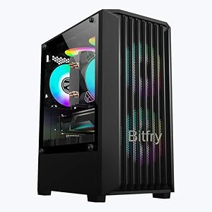 Bitfry Gaming Desktop PC, Core i7 6th Gen CPU, 8GB RAM, 512GB SSD, 2GB Graphic Card, RGB Gaming Cabinet, Windows 11