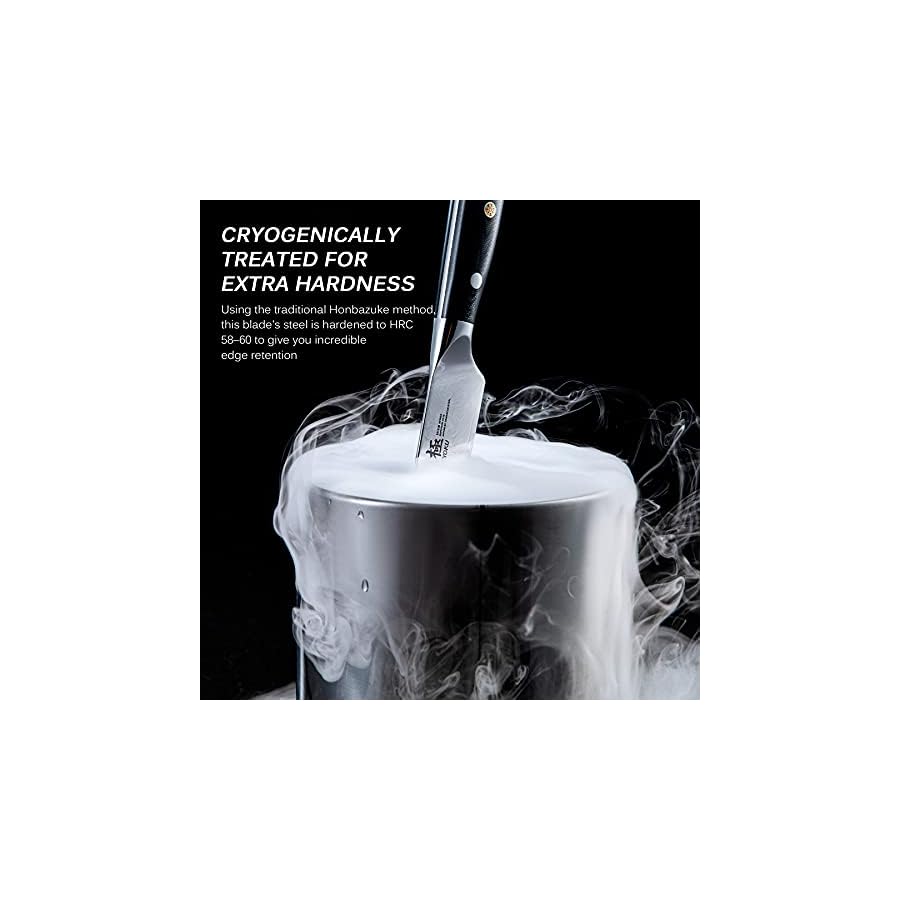 KYOKU-Chef-Utility-Knife-6-Shogun-Series-Japanese-VG10-Steel-Core-Forged-Damascus-Blade-with-Sheath-Case KYOKU Chef Utility Knife - 6" - Shogun Series - Japanese VG10 Steel Core Forged Damascus Blade - with Sheath & Case