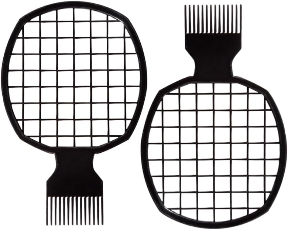 TIKMNO Upgraded 2-Piece Hair Twist Comb Hair Sponge Brush Set - Superior Curl Definition for Men and Women (Black)