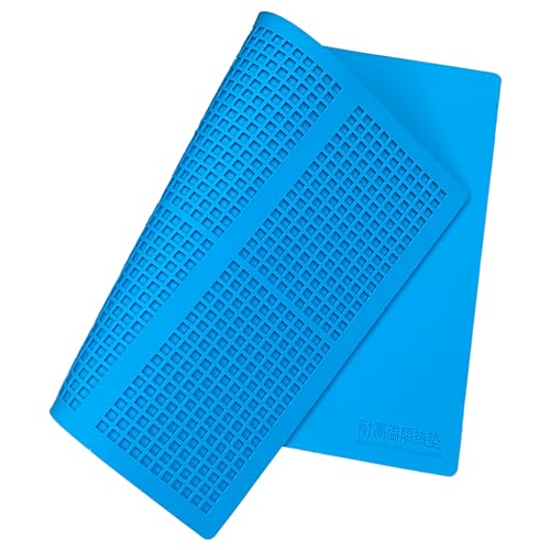 Soldering Work Mat, Heat Resistant Silicone for Soldering, Electronics Repair, 920°F Max Temp, 19.8 x 13.8 Inches