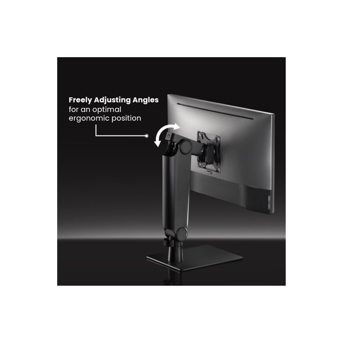 goobay Supporto Monitor Autoportante 17-32 Pollici con Molla a Gas Fino a 8 kg VESA 100x100 Regolabile in Altezza Inclinabile - Basic - 70821